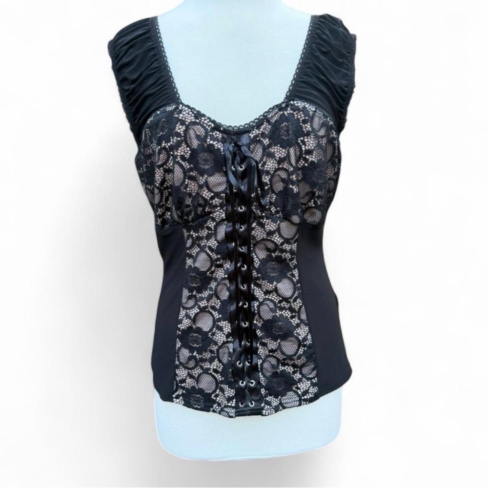 Black Lace Corset Top